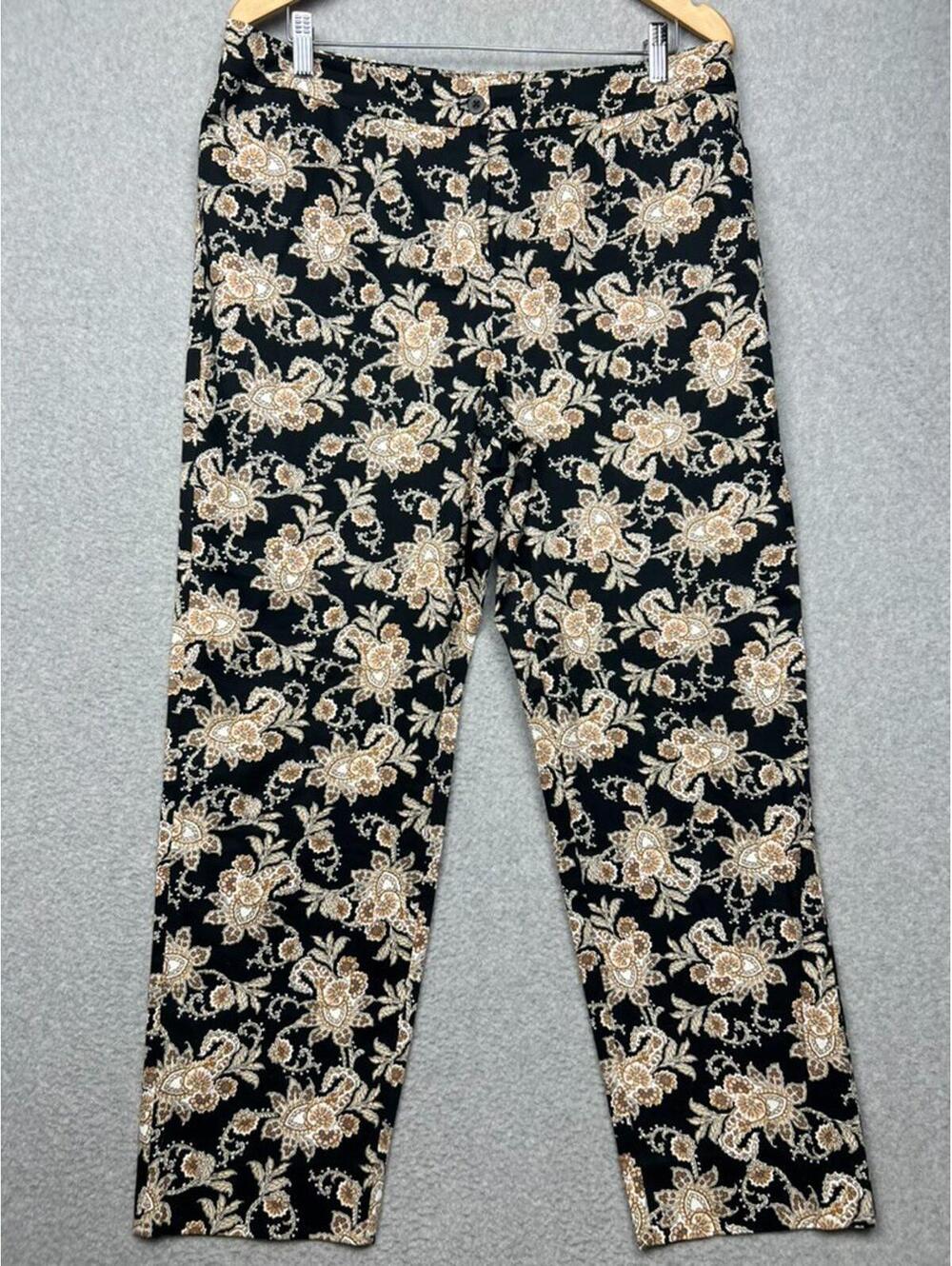 Appleseeds Ankle Paisley Pants Slacks Womens Size 14 Casual Office Work Boho